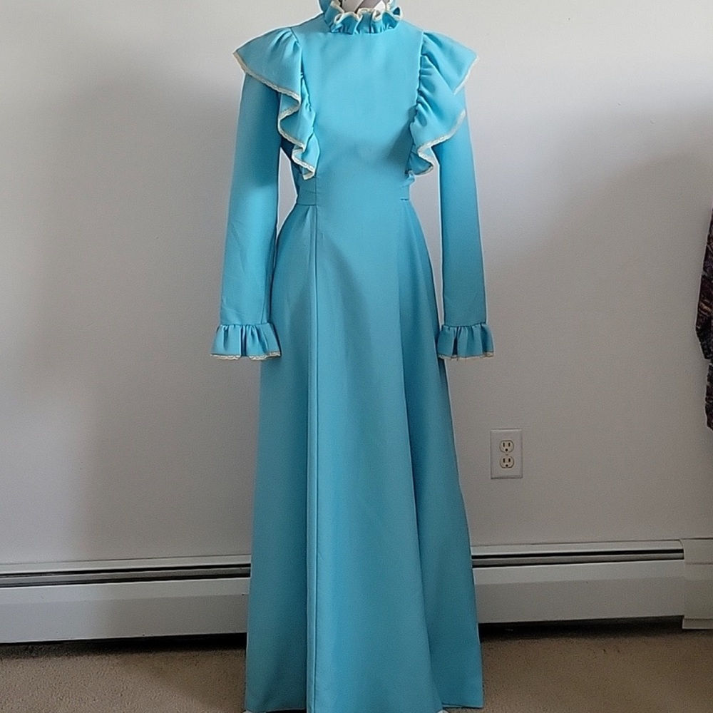 Vintage Sky Blue Cottagecore Gown